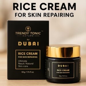 Trendy Tonic Dubai Rice Cream for Skin Repairing, Natural Skincare, All Skin Types, 50ml
